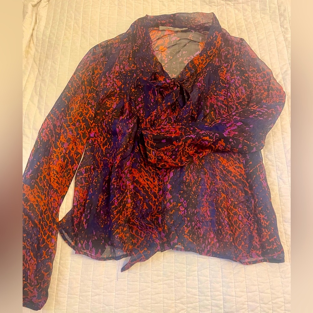 Sheer Animal Print Blouse